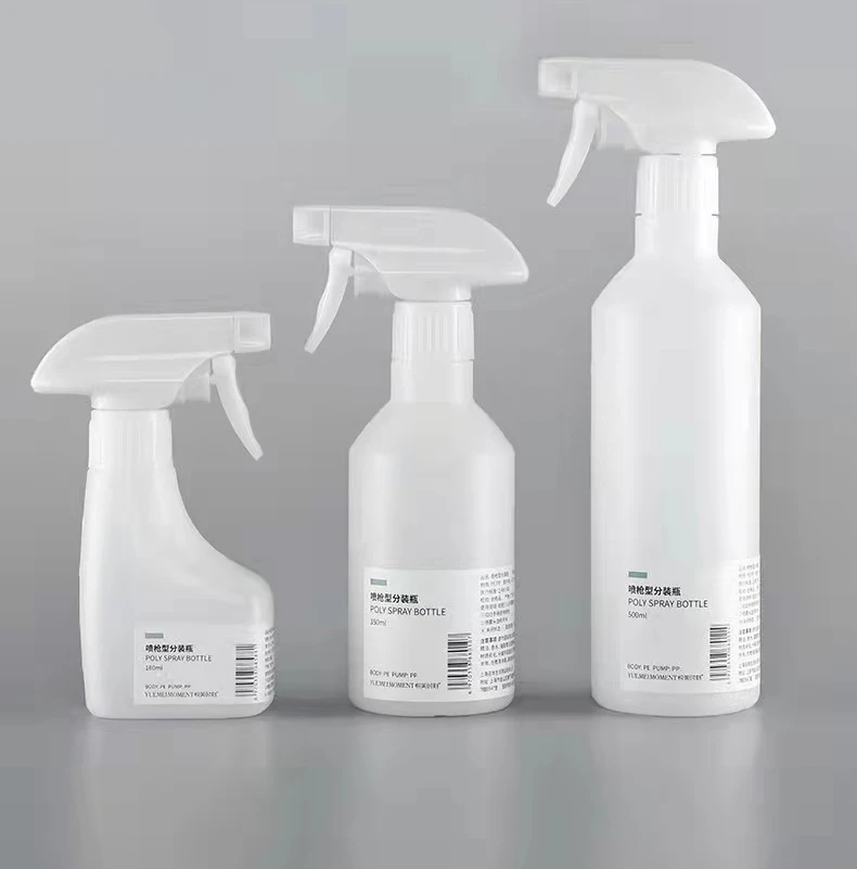 

180ml 350ml 500ml HDPE Empty White Trigger Spray Bottles for Gardening Cleaning in Kitchen for Oil and Plant Watering