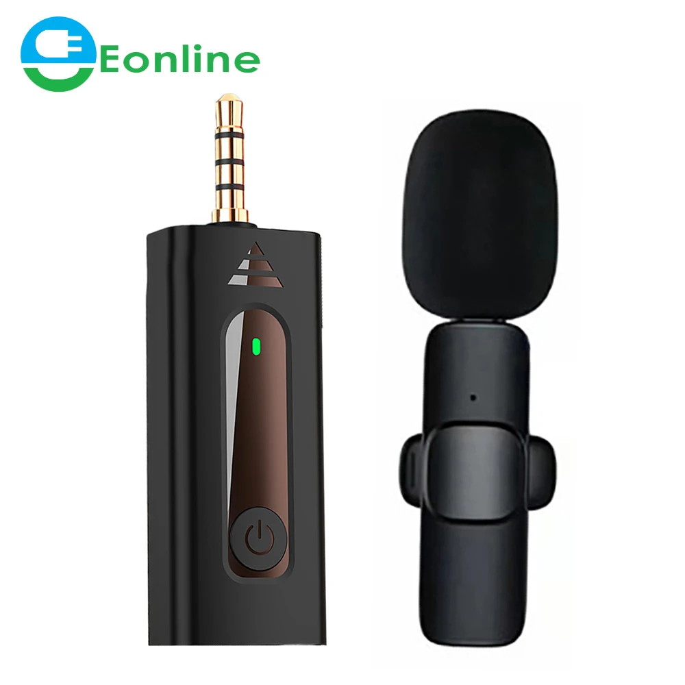 

Eonline wireless Lavalier microphone mobile phone live video K song recording noise reduction radio mini microphone