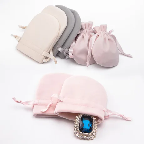 

custom Size Soft Jewelry velvet Bags Colorful drawstring Velvet Gifts Bag Pouches for Jewelry Candy Gifts, Black, blue, green, grey, pink, white, yellow, etc
