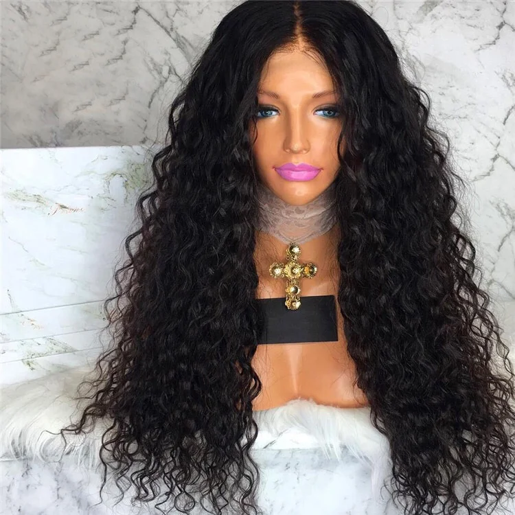 

Glueless Full Lace Wig Cambodian Human Hair Kinky Curly Wig for Black Women