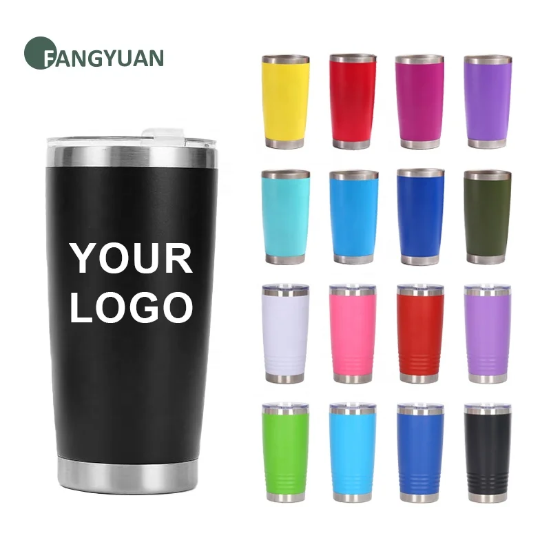 

20oz white colorful camping stainless steel vacuum wine drink tea coffee cups insulated travel coffee mug sublimation with lid