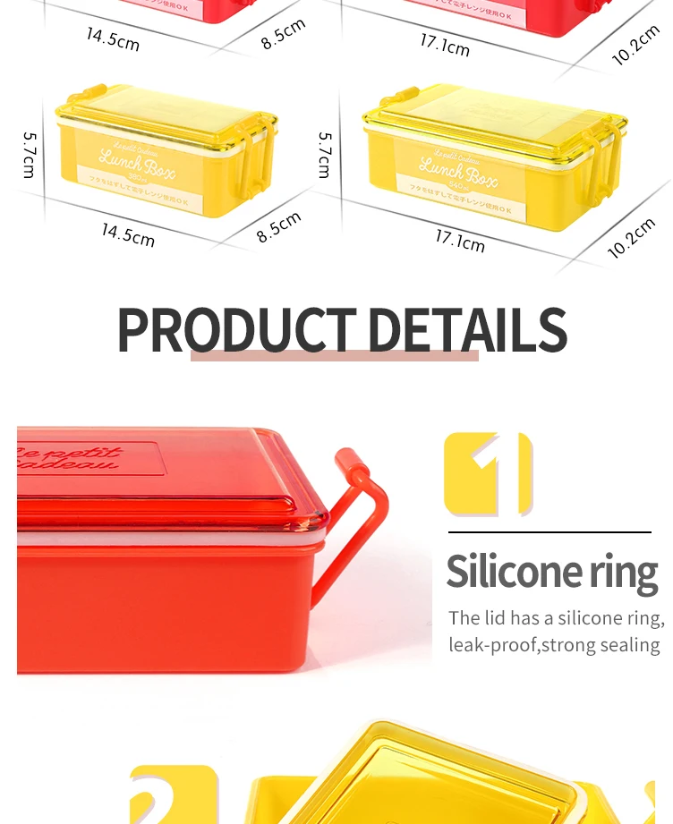 Wholesale School Office Take Away Airtight Leakproof Microwave Plastic Bento Children Lunch Box