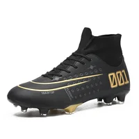 

EU35-45 Black Gold 2020 Men's Firm Ground FG Football Cleats Shoes Soccer Boots for Men