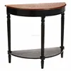High Gloss Latest Design 3 Legs Half-round Console Table with Plant Shelf