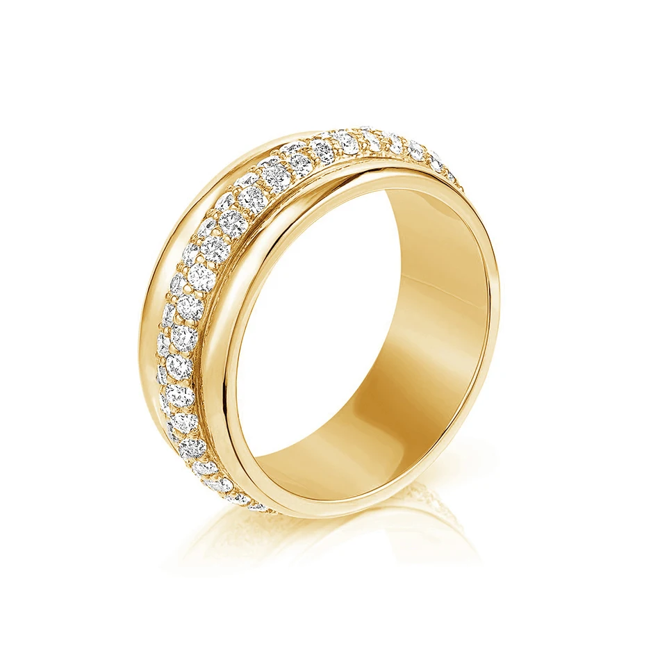 

wholesale gold jewelry manufacturers 925 sterling silver ring 18k gold plated fine orbit ring for women