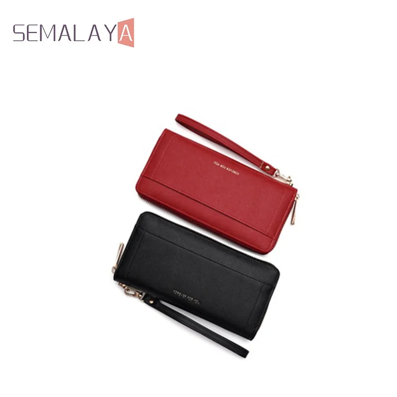 

2021 Wallets For Women Fashionable Pu Leather Long Purse Card Holder Wallet Women Female Money Clip Ladies Clutch Purse, As pictures
