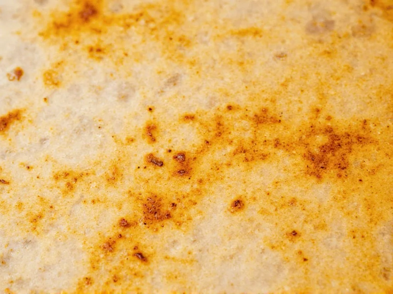 Close-up of rust dissolving in white vinegar solution