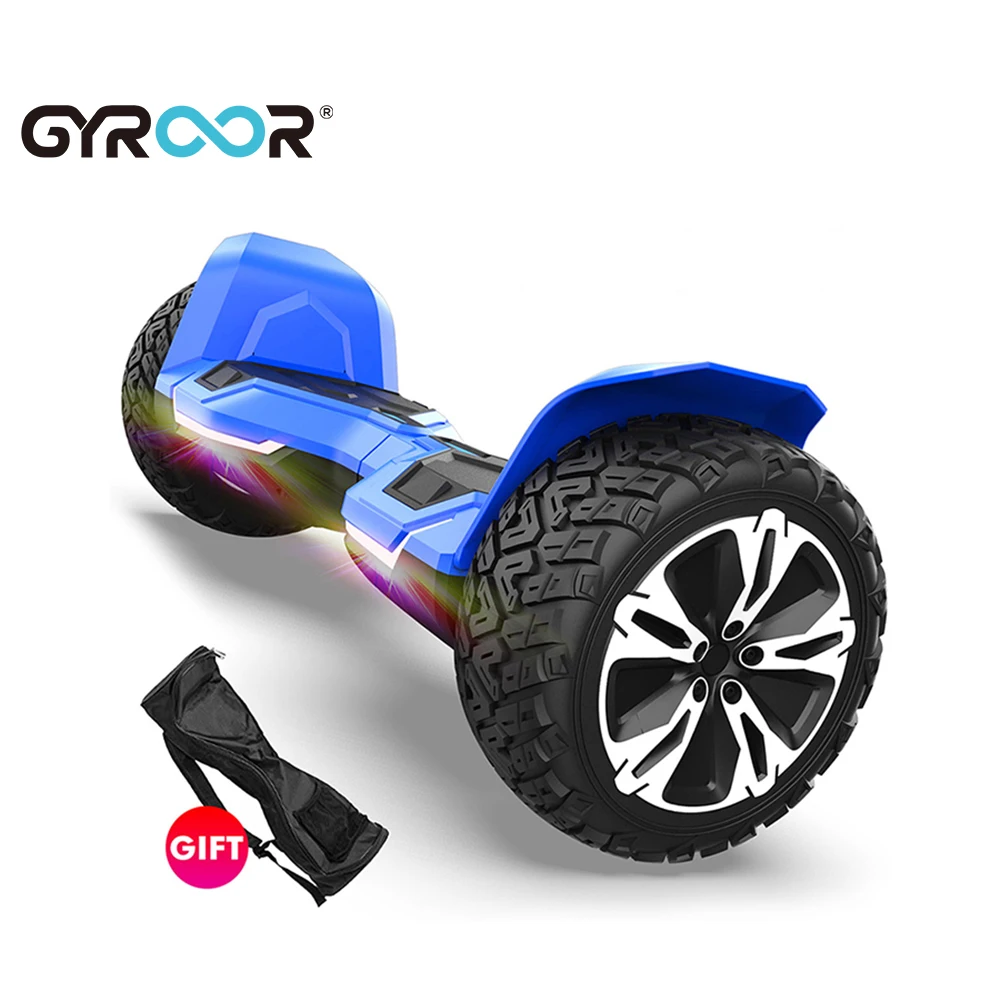 

Gyroor wholesale online supplier 16km/h 8.5 hoverboard with blue tooth speaker, Black/red/white/blue