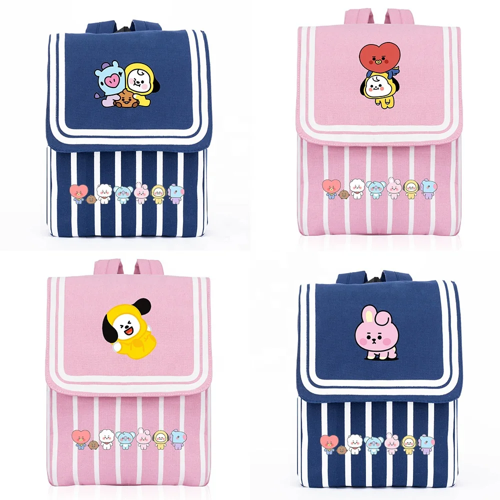 

Bangtan Boys Wholesale KPOP Idol Merchandise A Dream of Baby BT21 Bangtan Boys Canvas Bag Backpack Bag