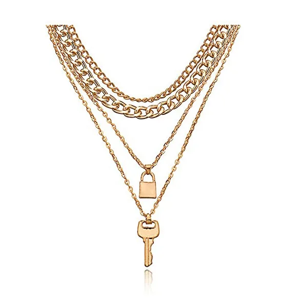 

Handmade Necklace Personalized Necklace Key Lock Necklace for Women