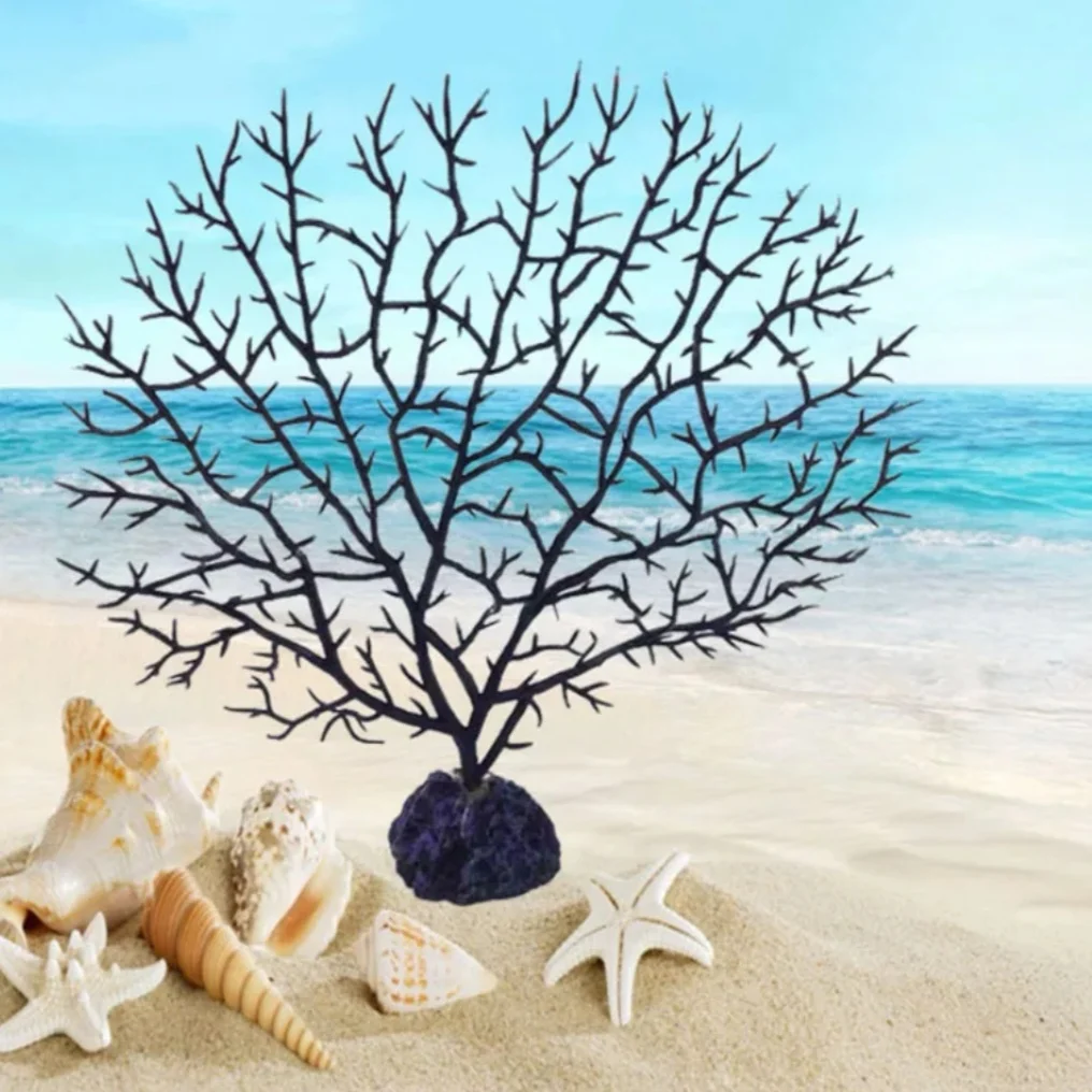 

31*25 cm Fish Tank Simulation Sea Fan Corals Plastic Water Plastic Artificial Plastic Tieshu Coral Branch