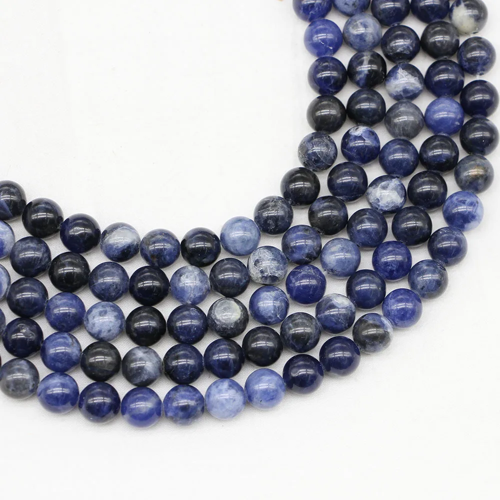 

Factory Directly Sale Natural Stone Beads DIY Bracelet Jewelry Loose Strand Gemstone Blue Stone Beads