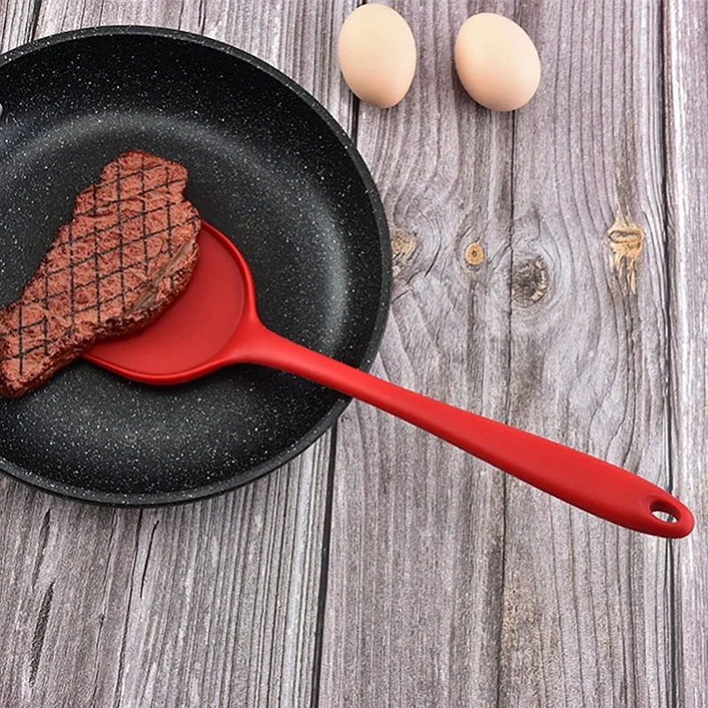

Hot Sale Food Grade Kitchen Non Stick Utensil Silicone Spatula Cooking Fried Shovel, Black,red, nordic grey, nordic green