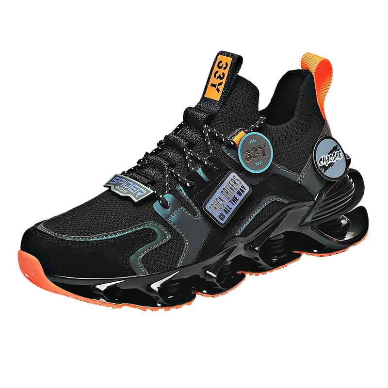 

2021 Wholesale Men fashion Breathable sport Shoes Lightweight comfortable outdoor running shoes absorb sweat Men Casual Sneakers, Black white beige