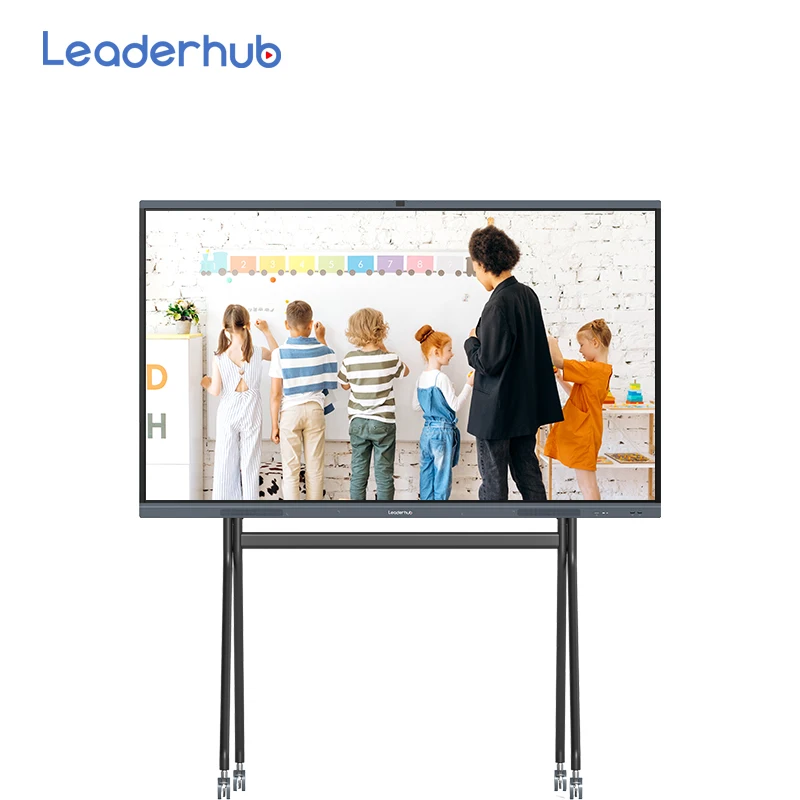 

Leaderhub 65 Inch Education Digital Interactive White Board Classroom Education Teaching White Board Smart White Board, Silver