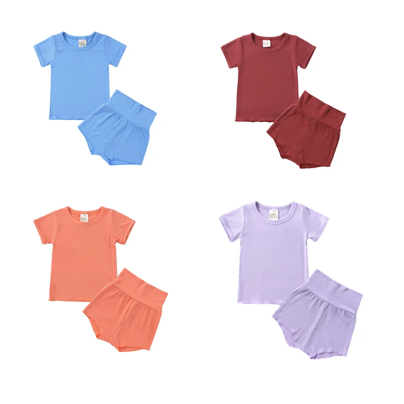 

Duliang solid colors toddler pajamas girls pajama sets kids nightwear