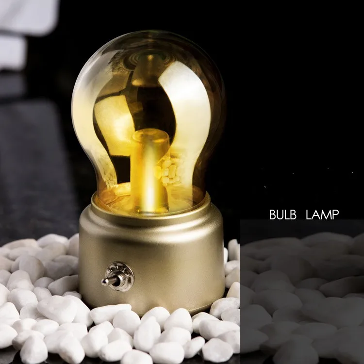 rechargeable bulb night light creative retro USB lamp atmosphere lamp night light