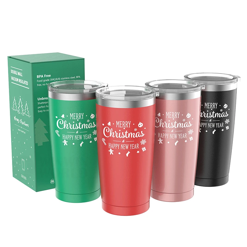 

20oz Christmas Gift Coffee Mug Cup Coffee Tumbler Custom Hot Sale Eco Friendly 600ml Stainless Steel Vacuum Insulated Tumbler, Customized color