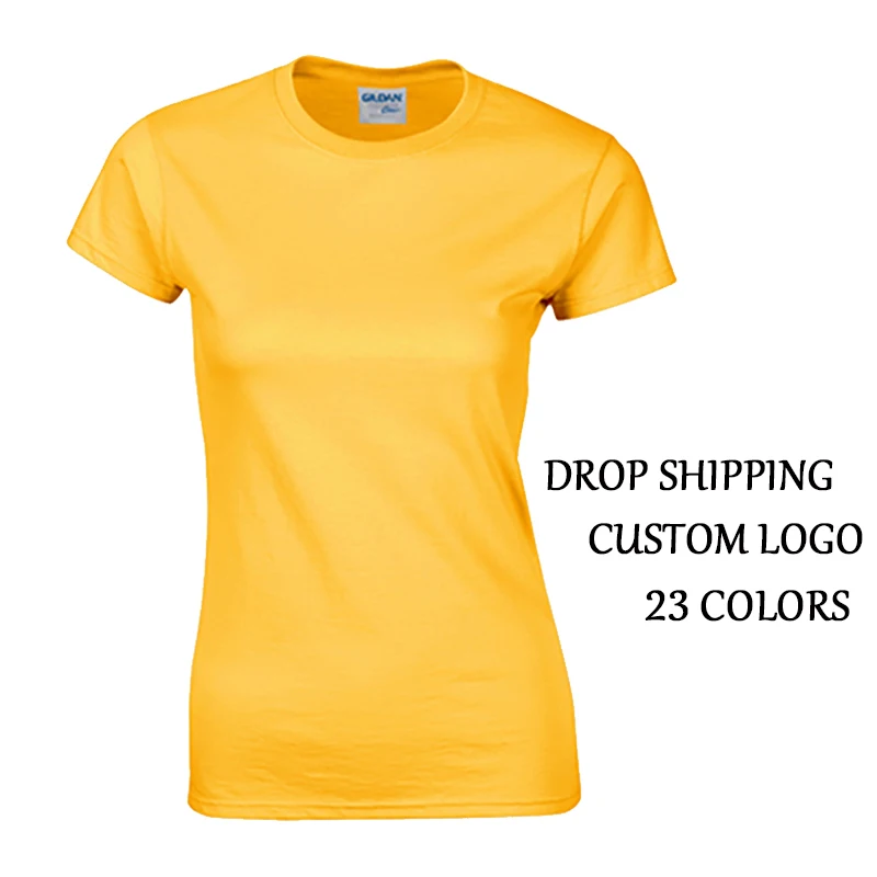 

T-shirts For Women 100% Cotton Custom T Shirts O-neck Blank T Shirt for Women