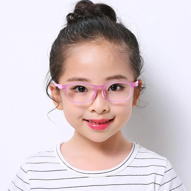 

Latest trendy spectacles frame kids TR90 anti blue light glasses computer protective eyeglasses safety flexible optical glasses, Black, blue, red, pink, purple, creamy white