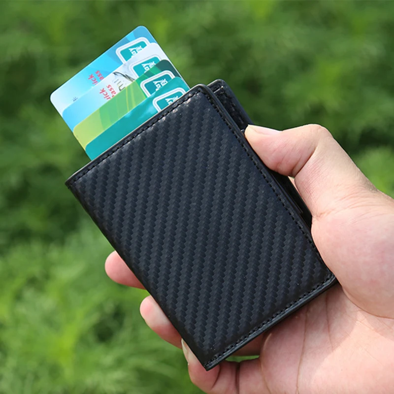 

Stainless Steel Business Card Holder Bulk Metal PU Leather Card Holder, Customized