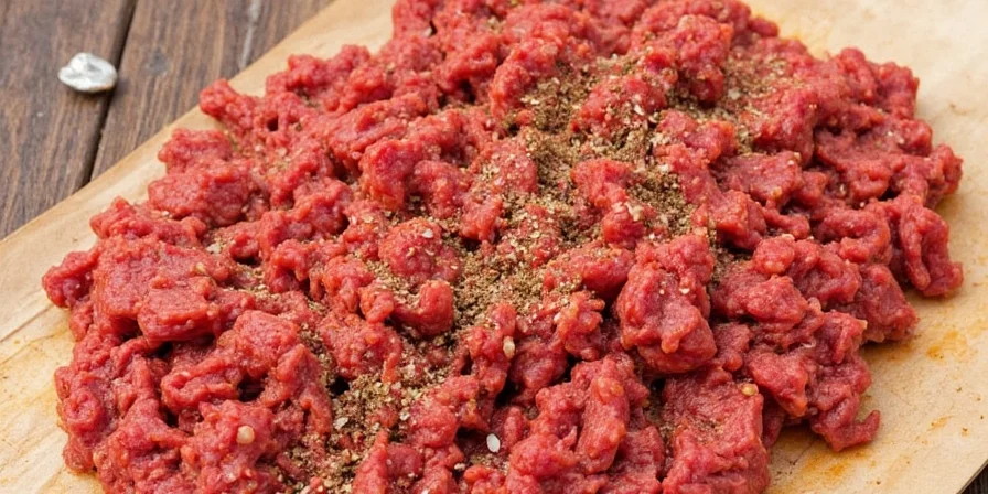 Layering seasonings and aromatics while cooking ground beef