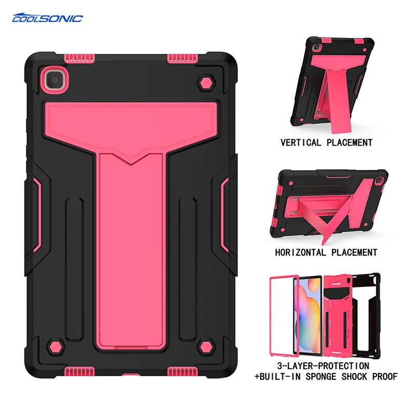 

Heavy Duty Shockproof Kids Safety Hit-Color PC Silicone 3 in 1 Stand Tablet Case For iPad air 4 10.9 2020