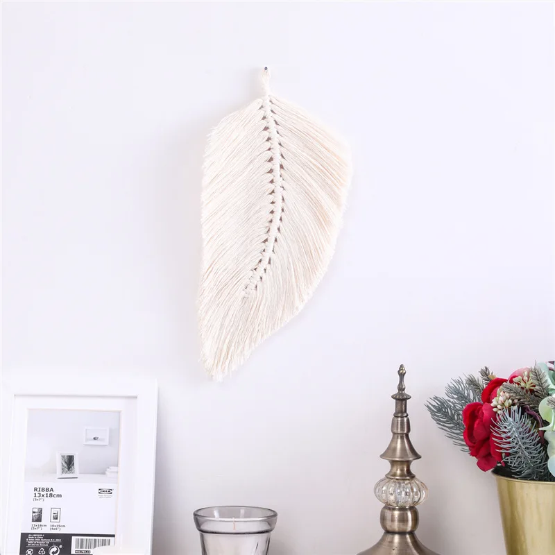 

Esty Wholesale Macrame Cotton leaf feather Wall Hanging for Home Decor, Picture shows or customization