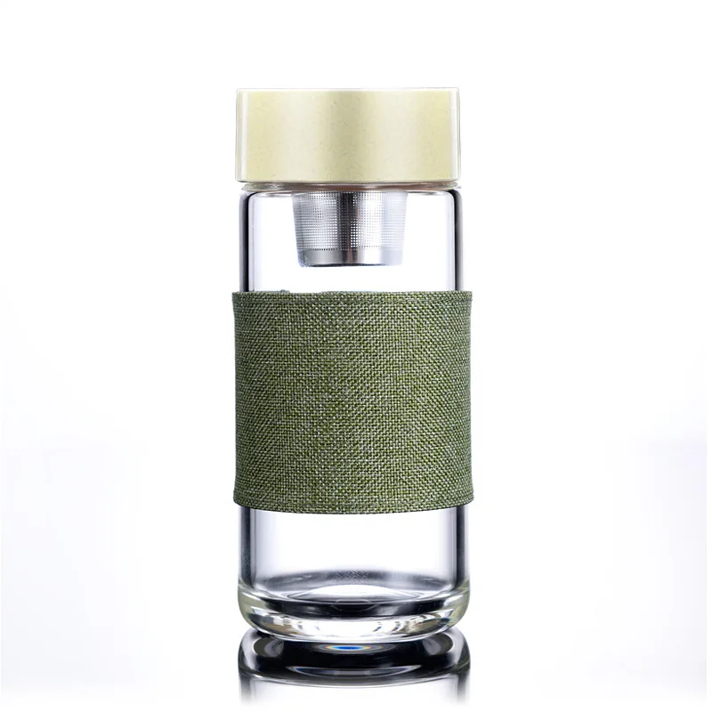 

Mikenda Custom Logo Glass Water Bottle With Bamboo Lid Sell Well Bottles Glass Water, Can be customized