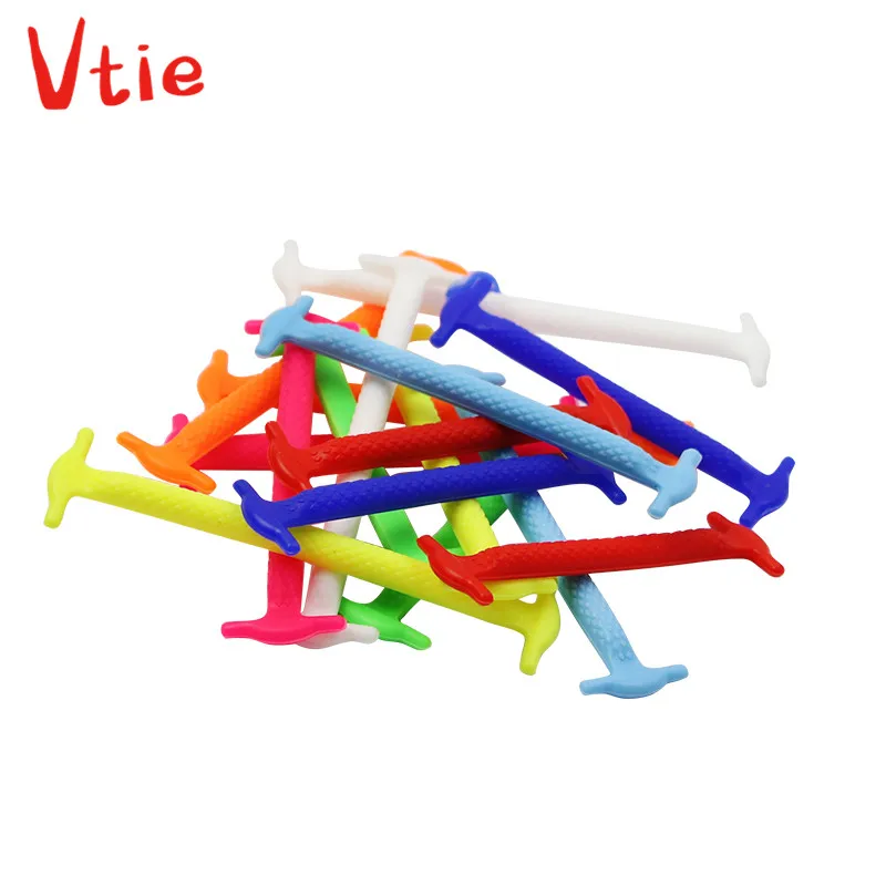 

Promotion of multi-color waterproof silicone elastic lazy non-tie shoelaces, 13 colors
