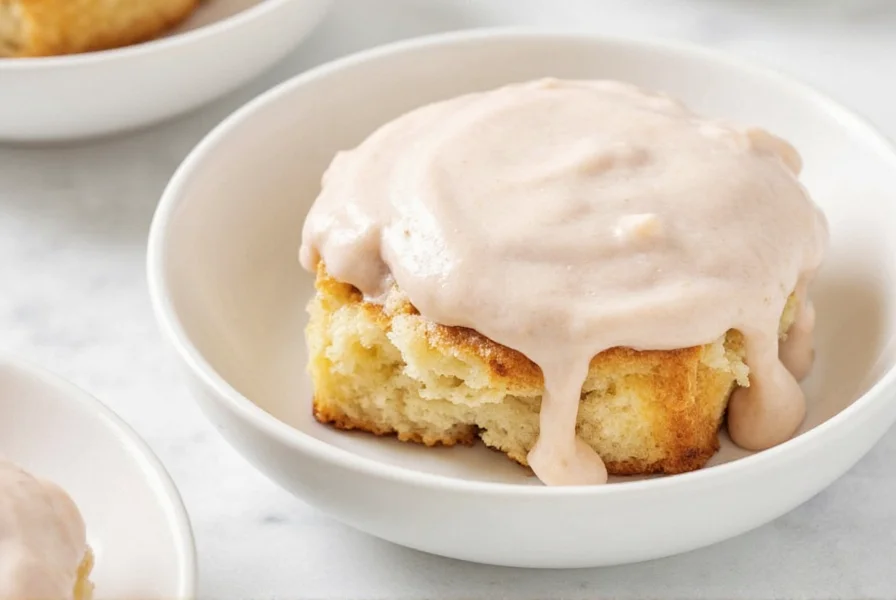 Step-by-step process of making cream cheese frosting for cinnamon rolls