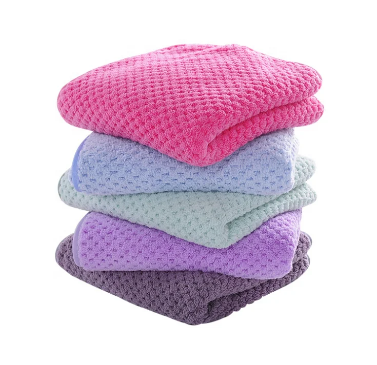 

High quality sale soft coral fleece bibulous bath towel and towel set daily necessities, Blue,green,brown,pink,purple,ect