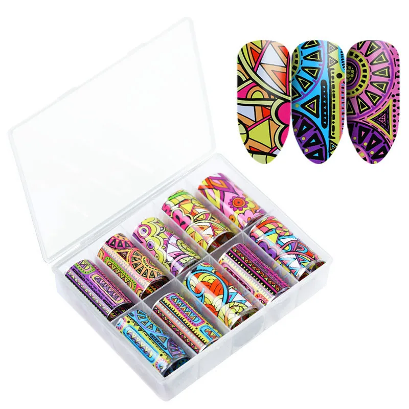 

China Factory Supply Laser Nail Foil For Nail Art Transfer Decals 4*120cm Decoration Nail Wrap With Holographic Color