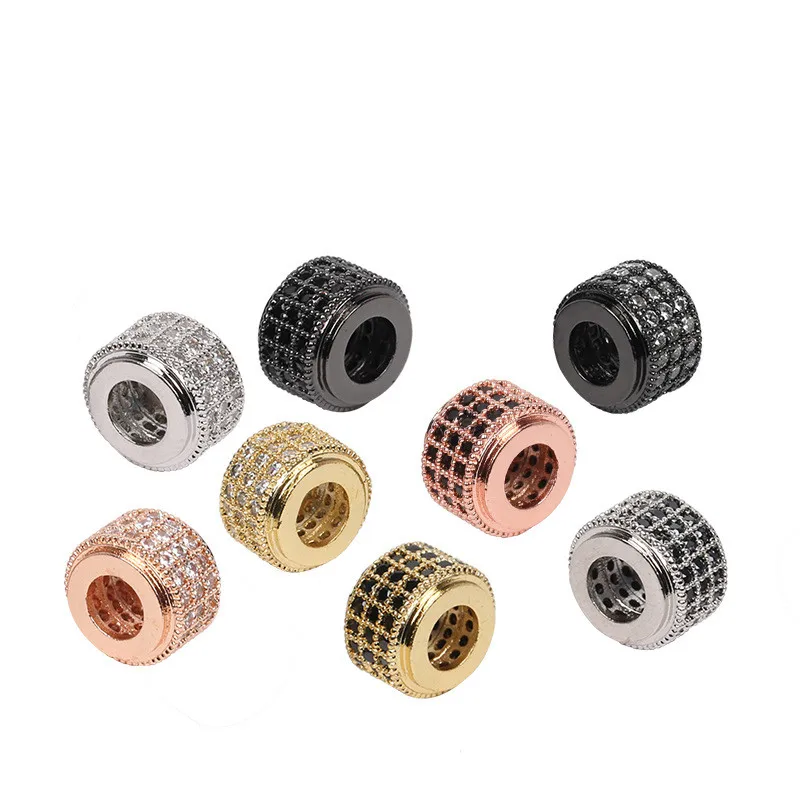 

Charm Cylinder Accent Beads Bracelet Connector Spacer Charm Beads for Bracelet Necklace Jewelry Making, Ss silver,925 silver,gold.rose gold plated