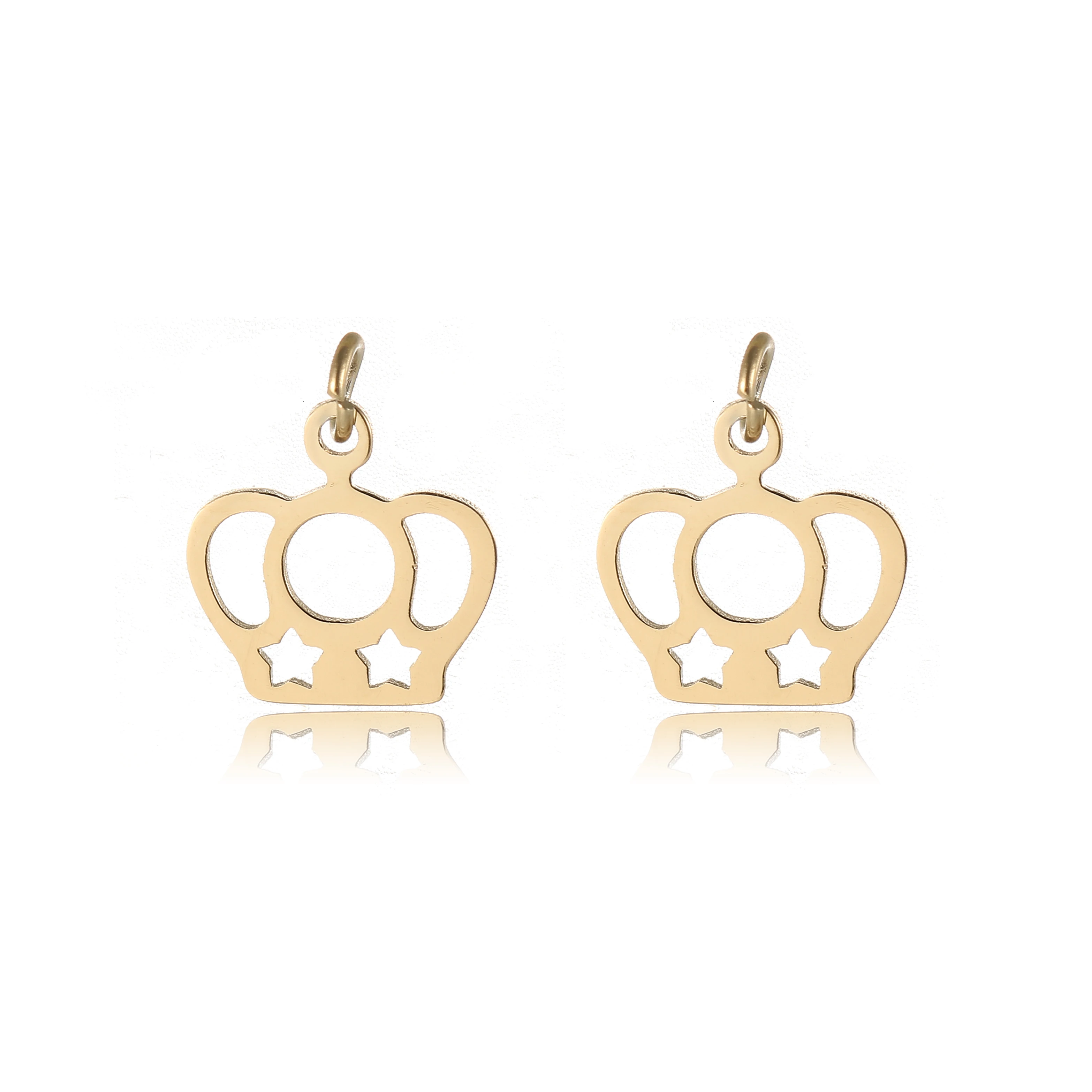 

New Style Stainless Steel Female Jewelry Custom Stainless Steel Kids Crown Charms