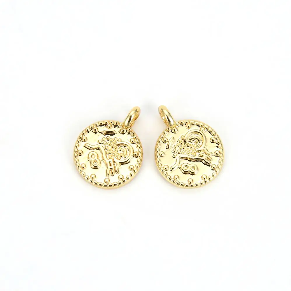 

Hot Sale Original Retro Classic Cute Romantic Golden Girls Wedding Party Diy Inlaid Metal Brass Necklace Pendant, Green