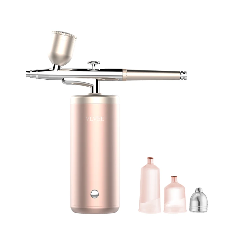 

facial hydrating beauty instrument portable home Skin Jet Injector Facial Water high pressure oxygen spray gun facial machine, Rose gold,aurora green