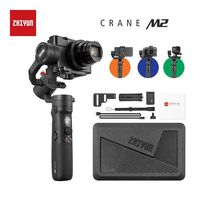 

ZHIYUN Crane M2 3 - Axis Handheld Gimbal Stabilizer for Smartphones Action Cameras Compact Cameras and Light Mirrorless Cameras