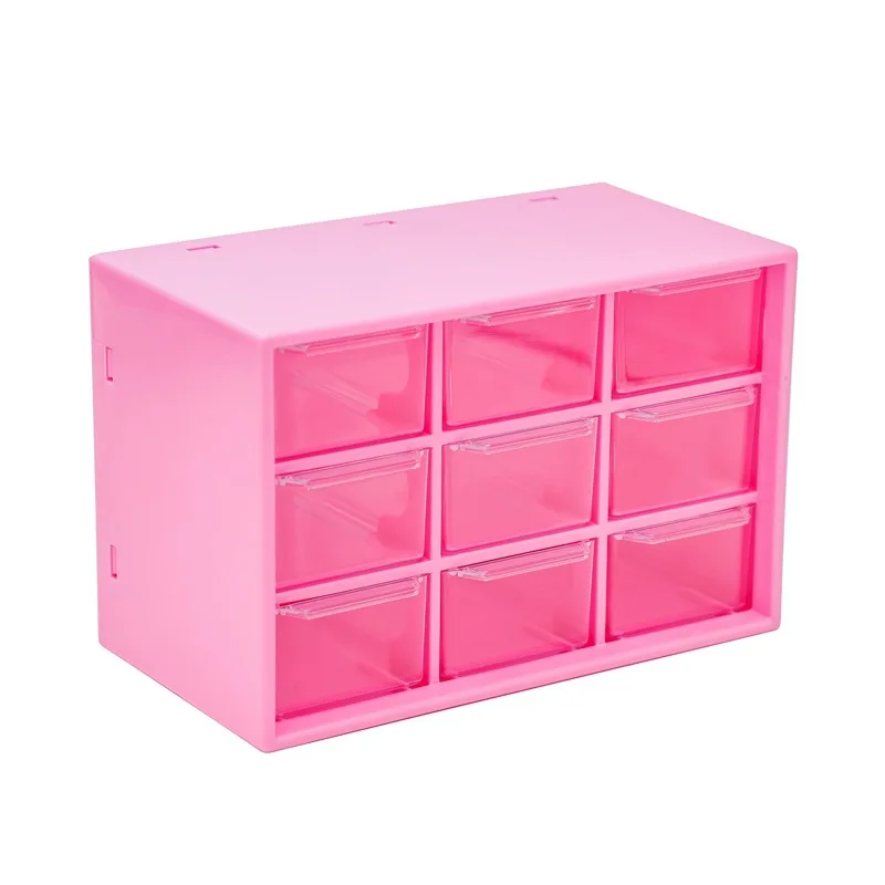 

Wind hand account tape transparent drawer type storage box girls' dormitory Jiugongge storage and finishing box