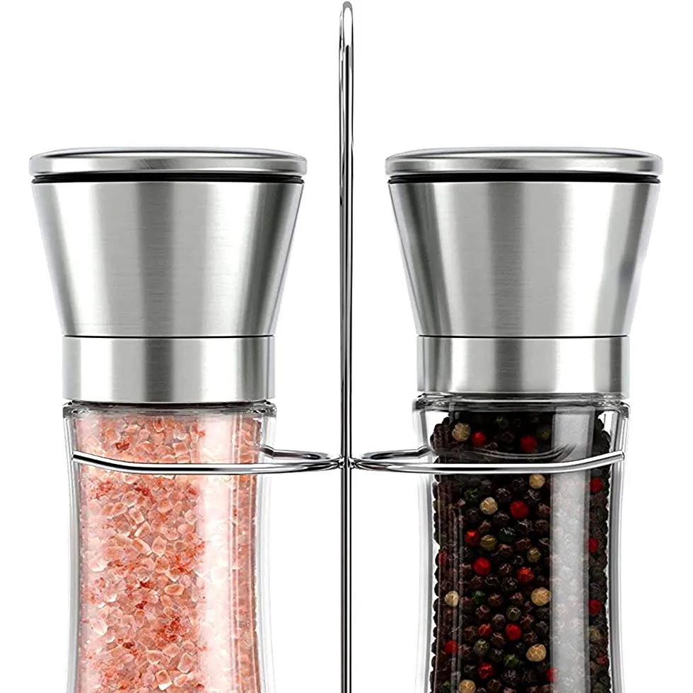 

Chrt high quality easy refilling no messes glass grinder set for mom
