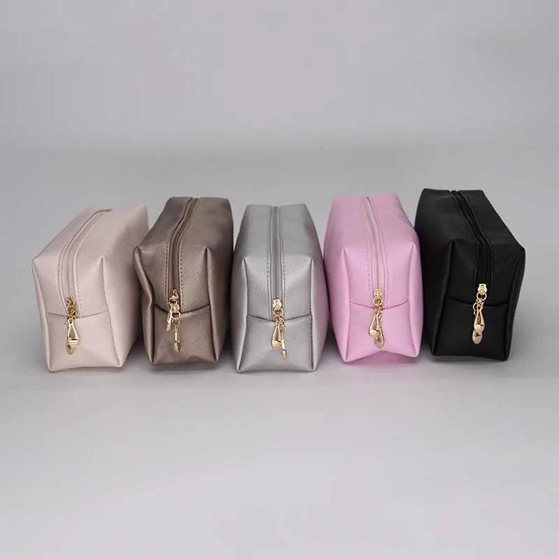 

Makeup Bag for Purse PU Leather Travel Cosmetic Pouch Bag Water-Resistant Daily Storage Organizer, Customized colors