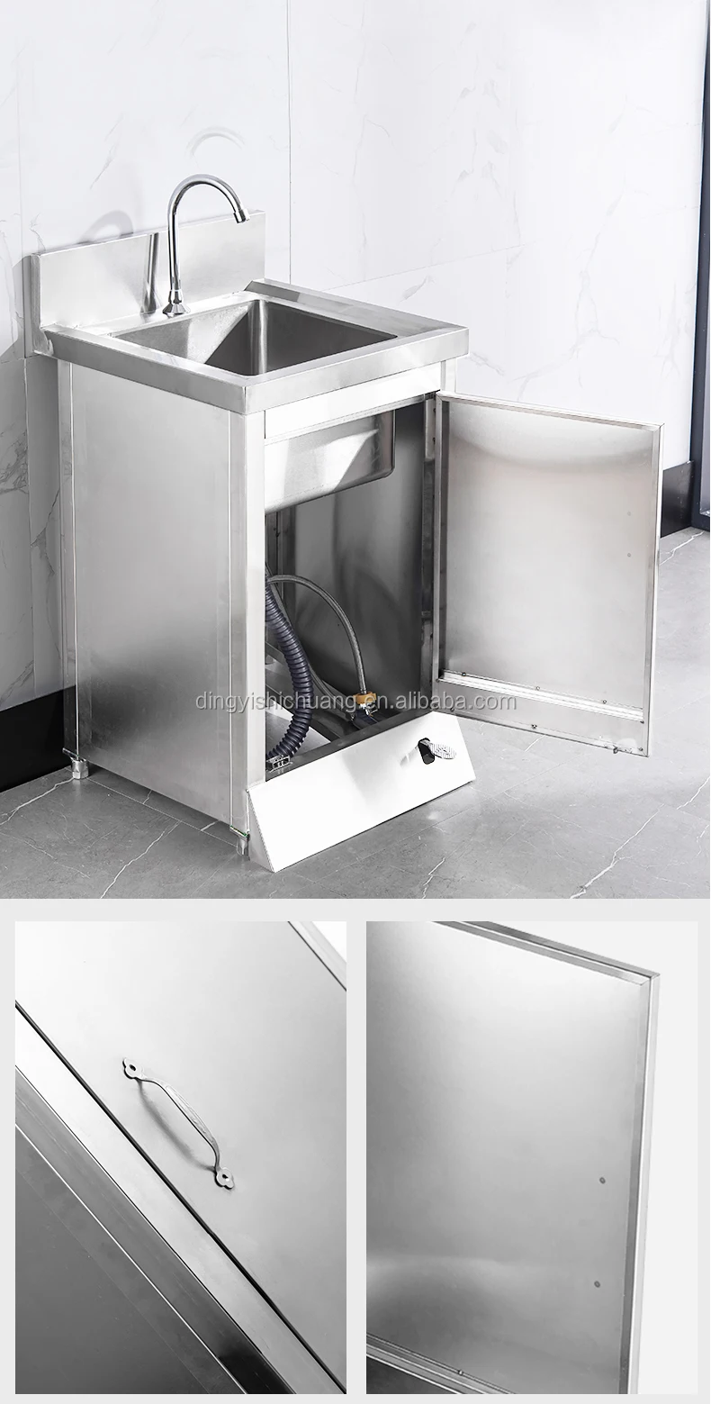 Foot Pedal Commercial Kitchen Sink Foot Operated Wash Hand Custom Sink