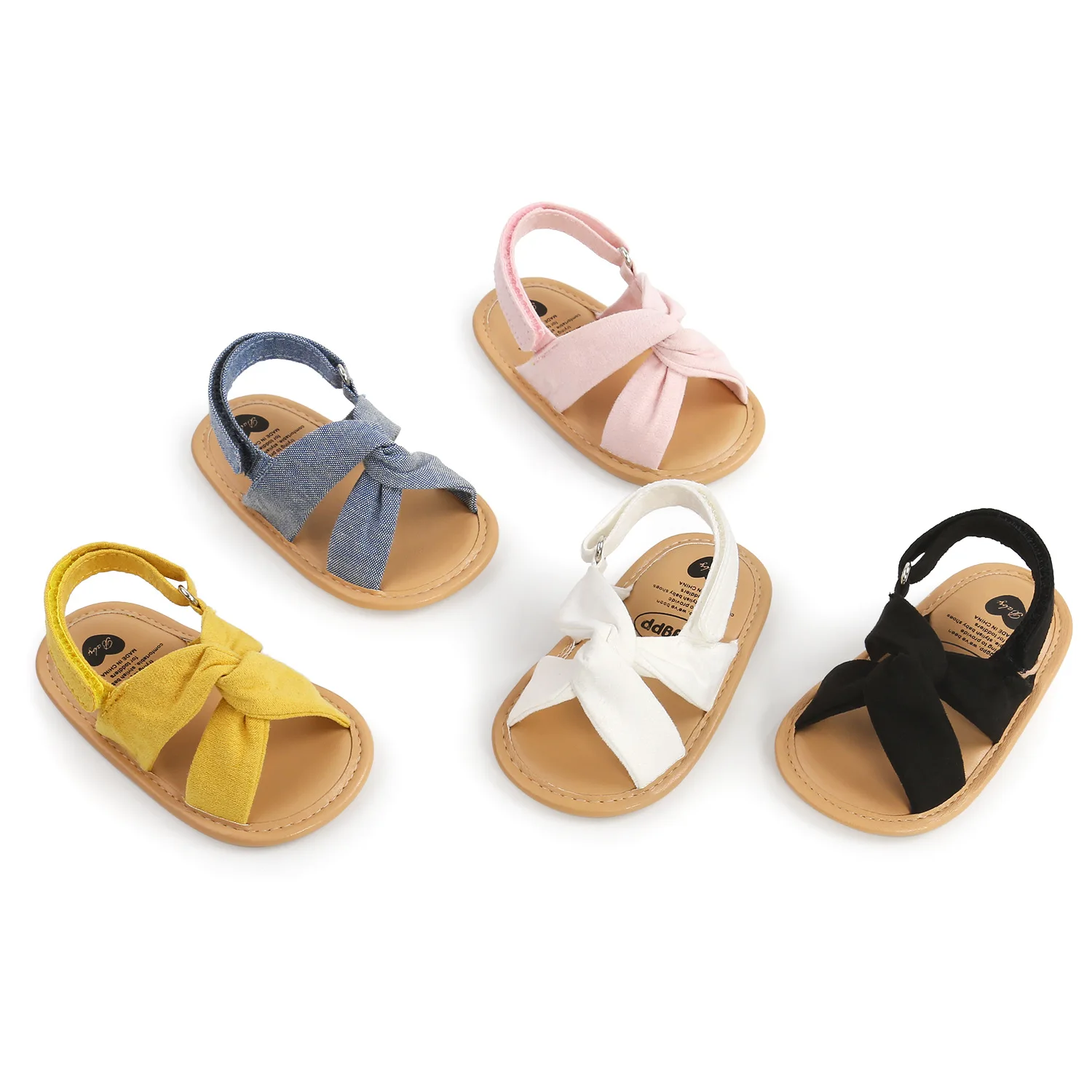 

Summer Baby Girls Sandals Toddlers Simple Style Solid Color Soft Sole Shoes Prewalker first walking shoes Slippers, As picture