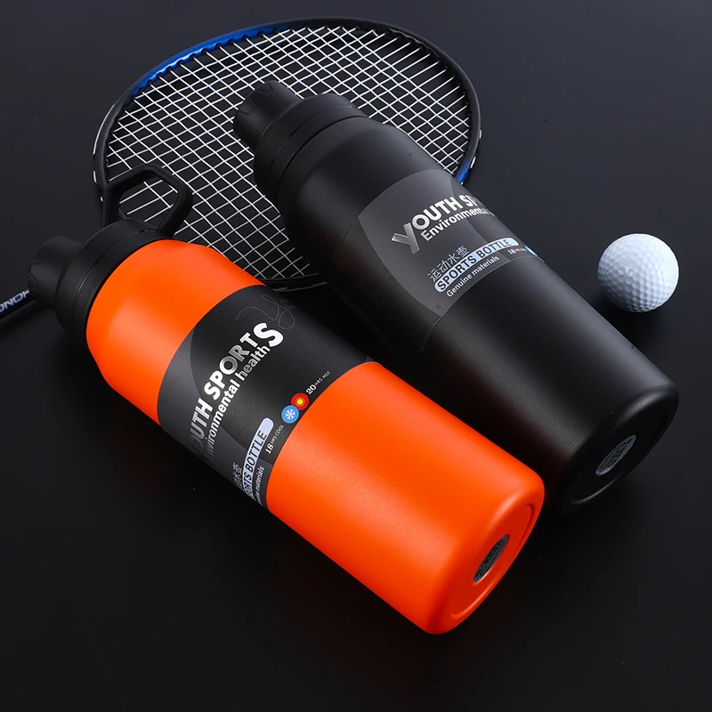 

LUCKYS Wholesale 30oz 900ml Double Walled Stainless Steel Insulated Water Bottle with Cap, Black, orange, green, customized