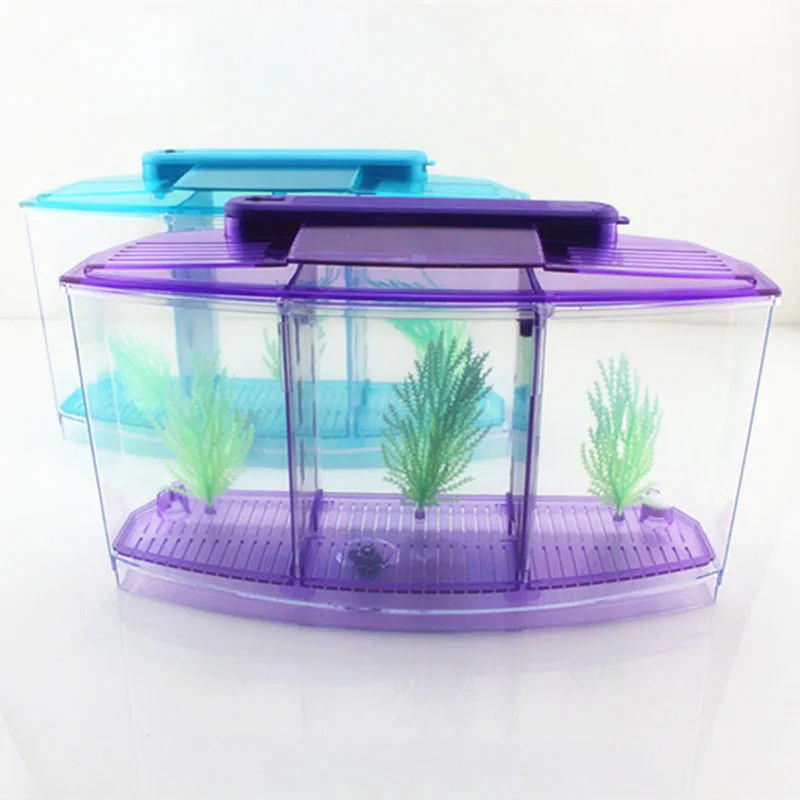 

Acrylic Mini Small Aquarium Fighting Fish Box betta Aquarium with LED