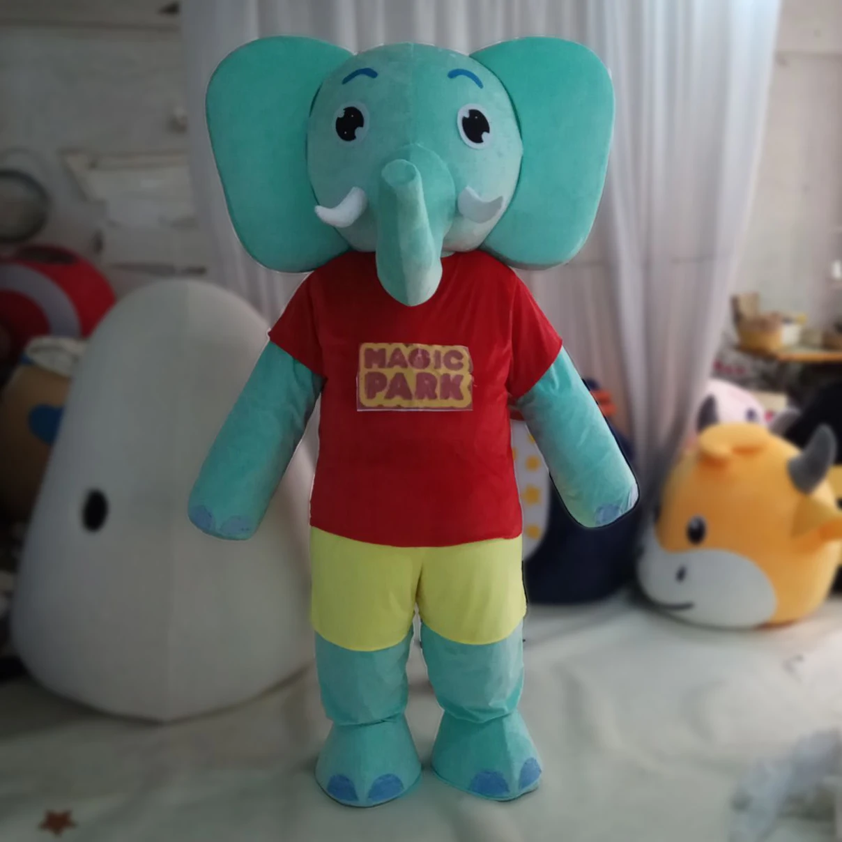 工厂价格万圣节圣诞动物吉祥物服装成人大象服装出售