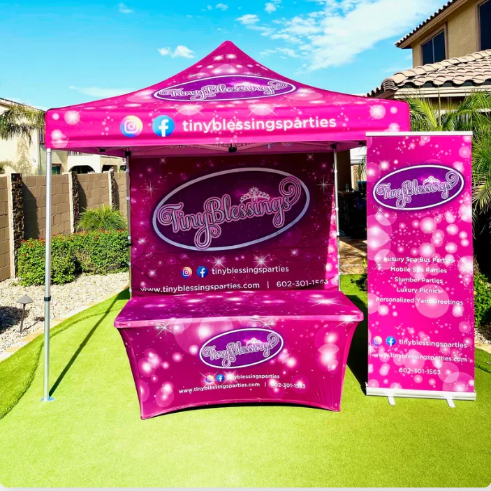 China Pink EZ Pop up pink Tent Canopy 10x10 With Sidewalls Kit pink Gazebo with Sides for Trade Show Advertising Event