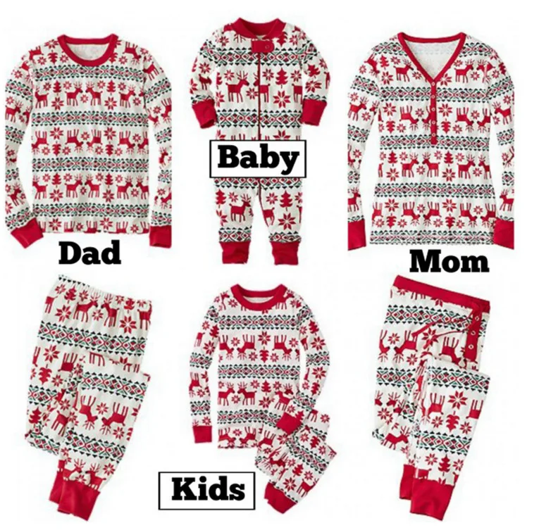 
2020 hot sales new arrive Christmas red color long sleeves family sweat outfits 