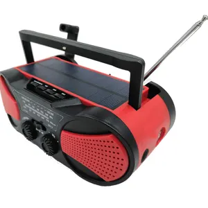 Portable Solar Emergency Radio Power Bank LED Flashlight
