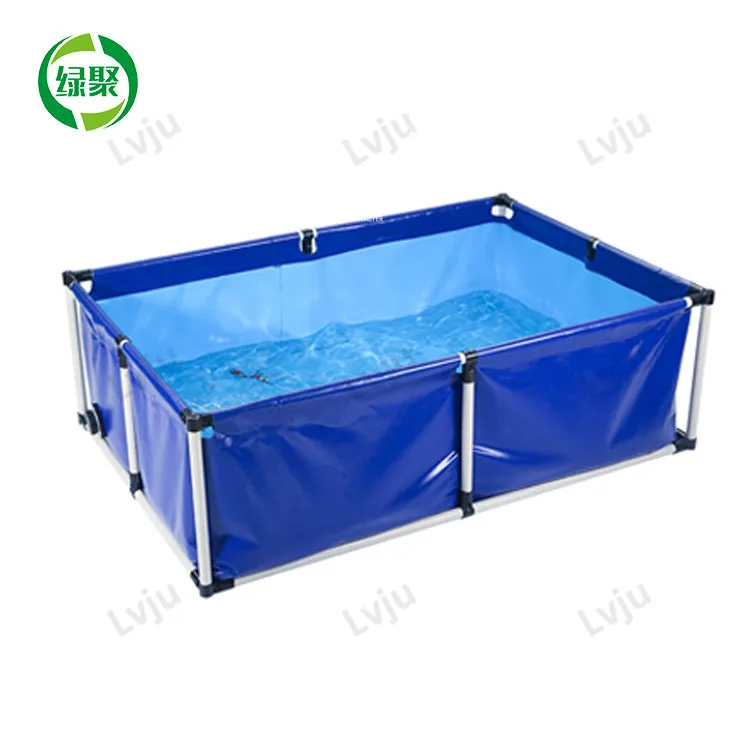 

Aquaculture Rectangle Tanks For Fish Farming Rectangular Fish Tank, Blue and one side clear/custom